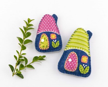 Little Houses Felt Ornaments