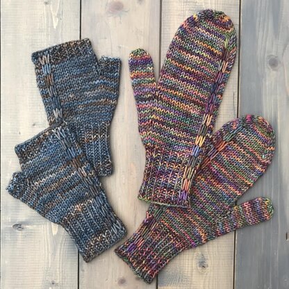 Cassiopeia Mittens and Fingerless Gloves