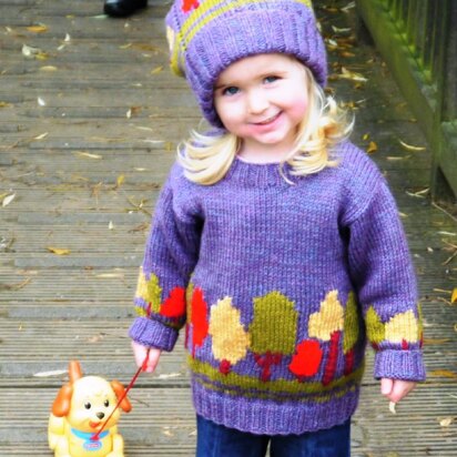 Child's Tree Sweater and Hat