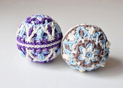 Winter Pastels Ball - overlay crochet