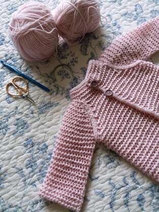 Mock Knit Baby Cardigan