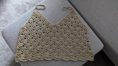 Irish Cream Crochet Lace Cami