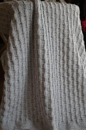 Stormy Gray Reversible Baby Blanket.