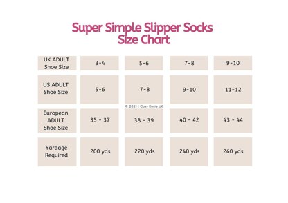 Super Simple Slipper Socks