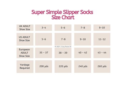 Super Simple Slipper Socks