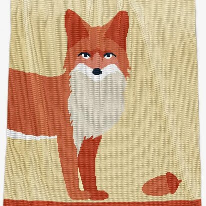 CROCHET Lap Blanket - Foxie - 40" x 50"