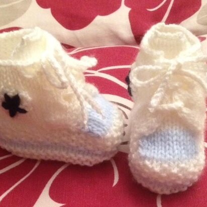 Converse style Boots Newborn to 6mths