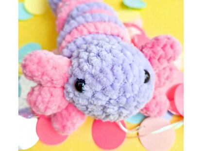 Axolotl crochet fidget toy