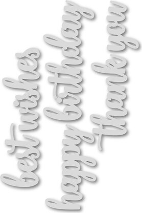 Uniquely Creative Metal Dies - Brush Script Sentiments