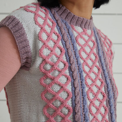 Elena Sweater & Tank Top - Knitting Pattern for Women in Debbie Bliss Cashmerino DK
