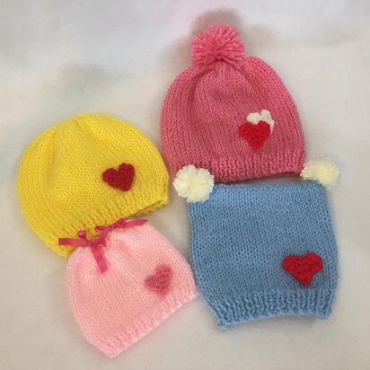 “Tiny Hearts” Baby Hats