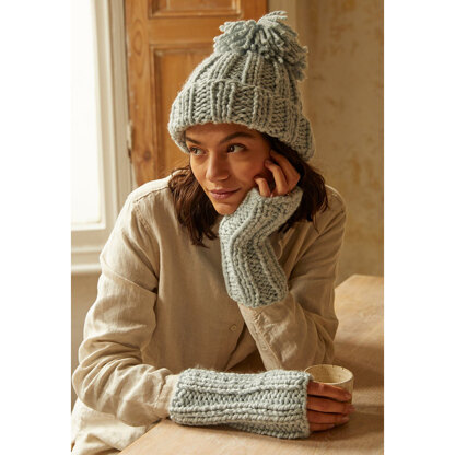 DMC Mindful Making The Rhythm Rib Hat & Mitts Knitting Kit - 22cm