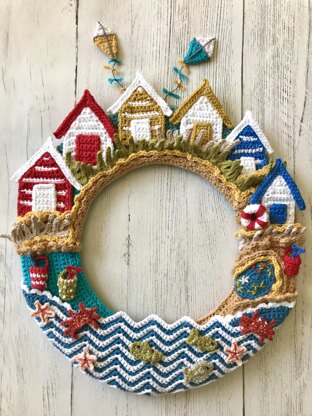 Seaside wreath and bunting