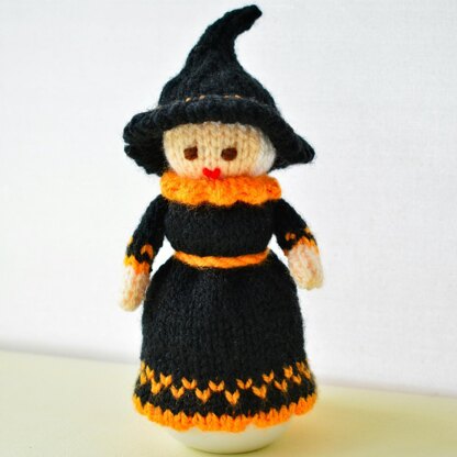 Judy the Witch Egg Cosy Knitting Pattern - Doll Knitting Pattern