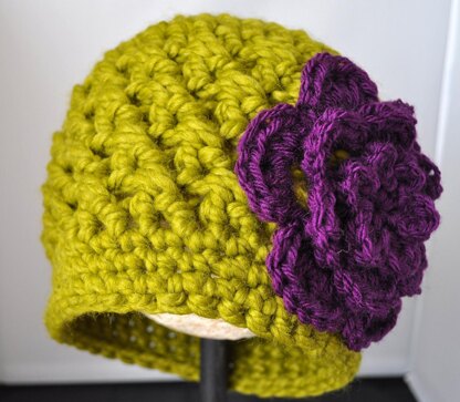 Classy Crochet Chunky Flowered Cloche