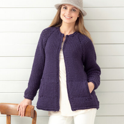 Coat in Hayfield Super Chunky with wool - 7241 - Downloadable PDF