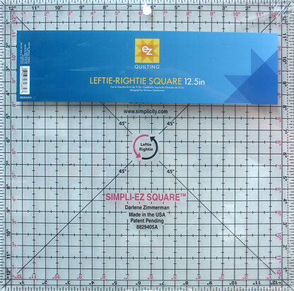 EZ International Leftie-Rightie Square 12.5" Acrylic Template