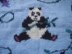 Panda in the Flowers cushion cover