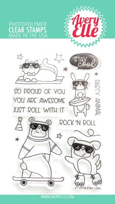 Avery Elle Clear Stamp Set 4"X6" - Stay Cool