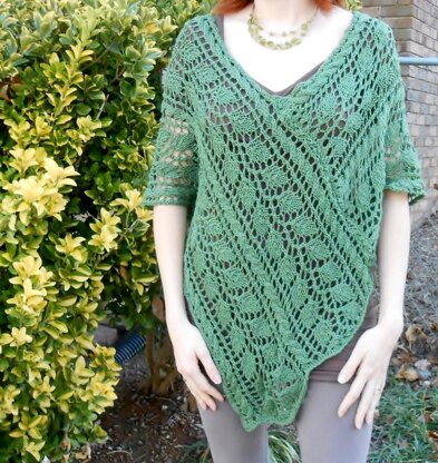 Leafy Greenery Lace Poncho