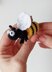 Mini crochet bee amigurumi pattern, easy crochet pattern