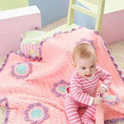 Flowers Blanket in Caron One Pound - Downloadable PDF