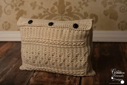 Braided Cable Block Rectangle Pillow