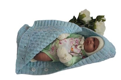 Baby doll sleeping bag blue