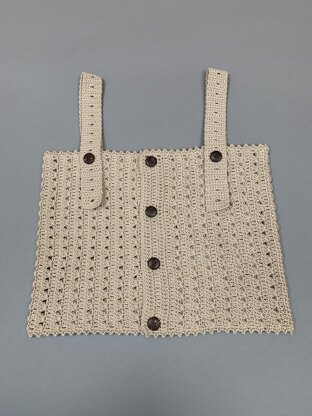 Buttoned up crochet tank top