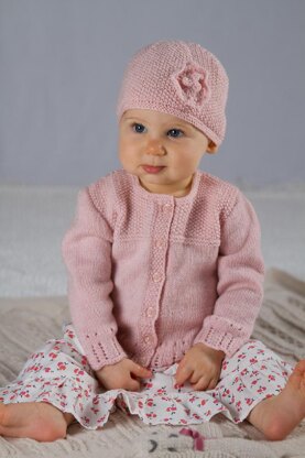 Abigail Cardi and Hat - Baby Cakes by Little Cupcakes - Bc39