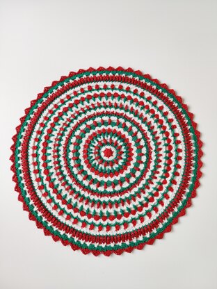 Holly Jolly Christmas Doily