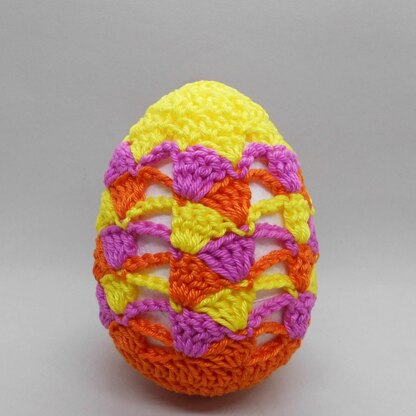 Colourful Easter egg with tulips Easter decoration