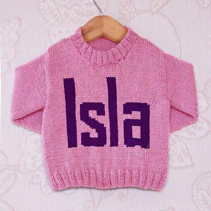 Intarsia - Isla Moniker Chart - Childrens Sweater