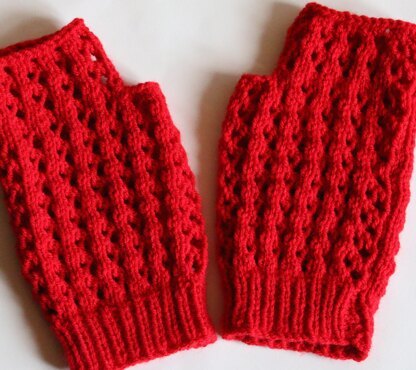 Knitted christmas Wrist Warmers