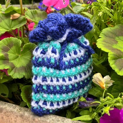 Garter Slip Stitch Lavender Bag Knitting Pattern - Free Knitting Pattern