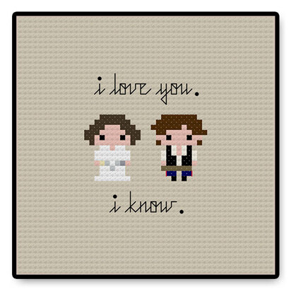 Han and Leia Bite Size - PDF Cross Stitch Pattern