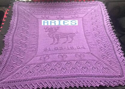 Nr. 16 Zodiac Aries Baby blanket