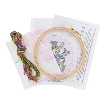 Un Chat Dans L'Aiguille Cactus Contemporary Embroidery Kit