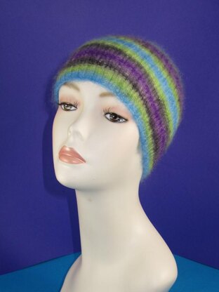 Angel Prints Mohair Rib Skullcap Hat