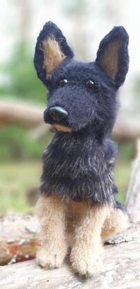 German Shepherd Amigurumi Realistic Dog