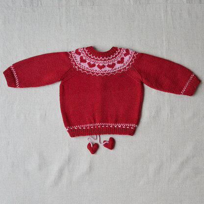 Love You Cardigan - Knitting Pattern for Babies in Debbie Bliss Baby Cashmerino