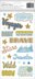 American Crafts Little Adventurer Thickers Stickers 5.5"X11" 35/Pkg - Boy Phrase & Icons/Chipboard