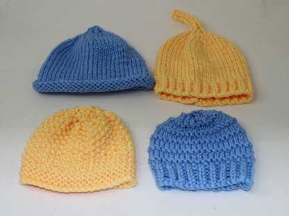 4 Easy Design Chunky Baby Hat Patterns