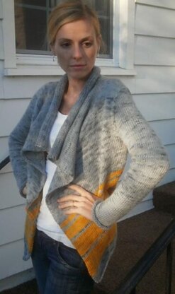 Contrasting Wrap Sweater