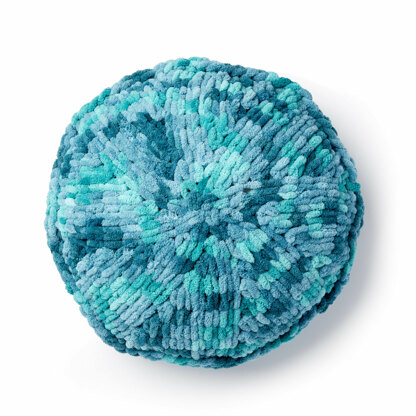 Round Pillow in Bernat Alize Blanket-EZ - Downloadable PDF