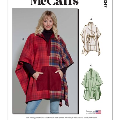 McCall's Misses' Poncho M8347 - Sewing Pattern