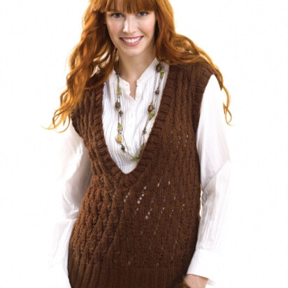 Cabled Vest in Caron Simply Soft - Downloadable PDF