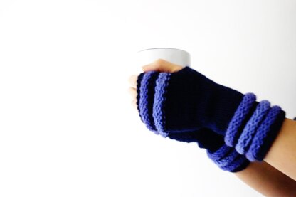 Ribbed Fingerless Mitts