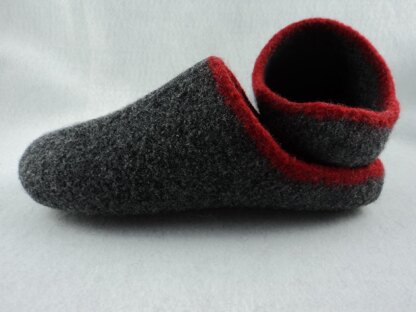 Men's Scuff Felted Slippers Knit Pattern