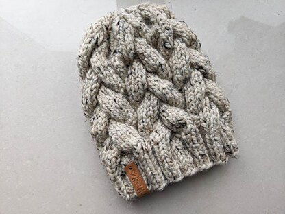 Super Bulky Oatmeal Cable Hat